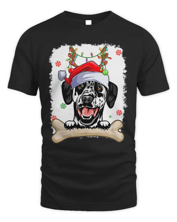 Funny Dalmatian Christmas Decorations Santa Hat Tree Light 158 Dog Dog Lover Dalmatians Dog