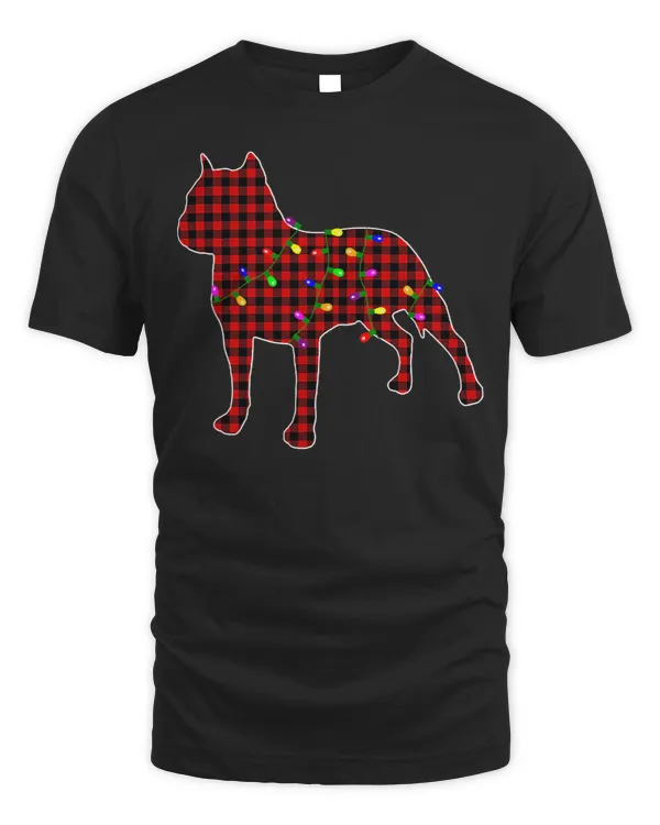 Bully Dog Red Plaid Buffalo Pitbull Christmas Pajamas 357 Pitbull Dog