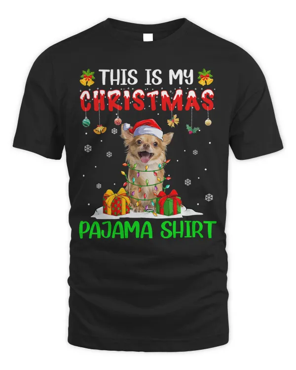 Chihuahuas This Is My Christmas Pajama Santa Hat Chihuahua Xmas 392 Chihuahua Dog