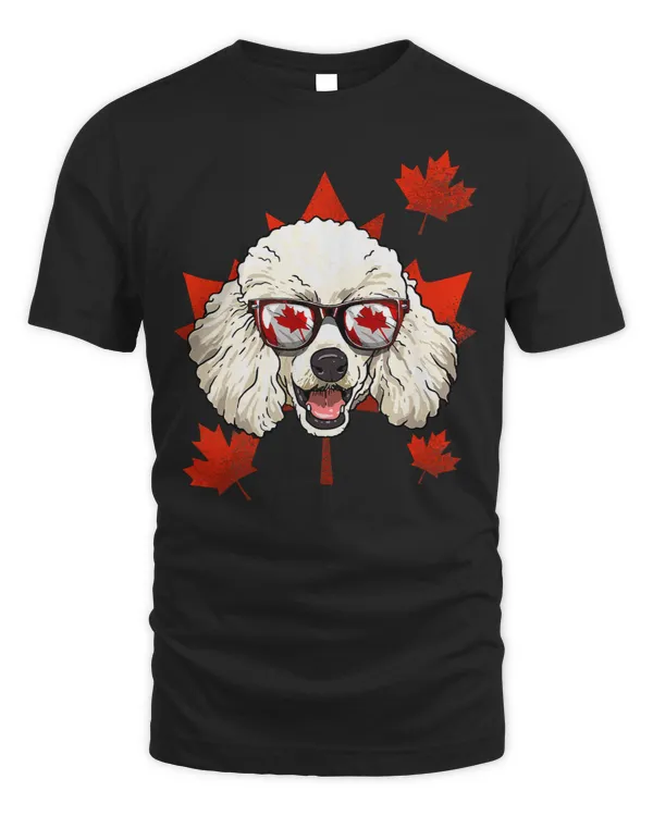 Poodles Canadian Poodle Dog Maple Leaf Patriotic Canada Flag 90 Poodle dog