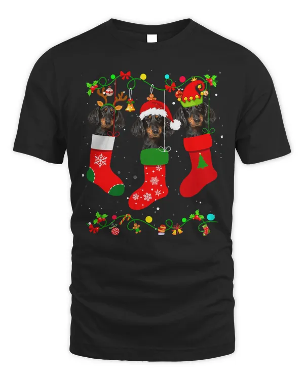 Wiener Christmas Lights Xmas Pajama Lover 132 Dachshund Doxie