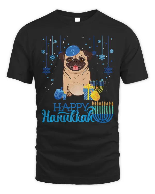 Pug Lover Jewish Menorah Hat Chanukah Hanukkah Jewish Xmas 193 Pugs Dog