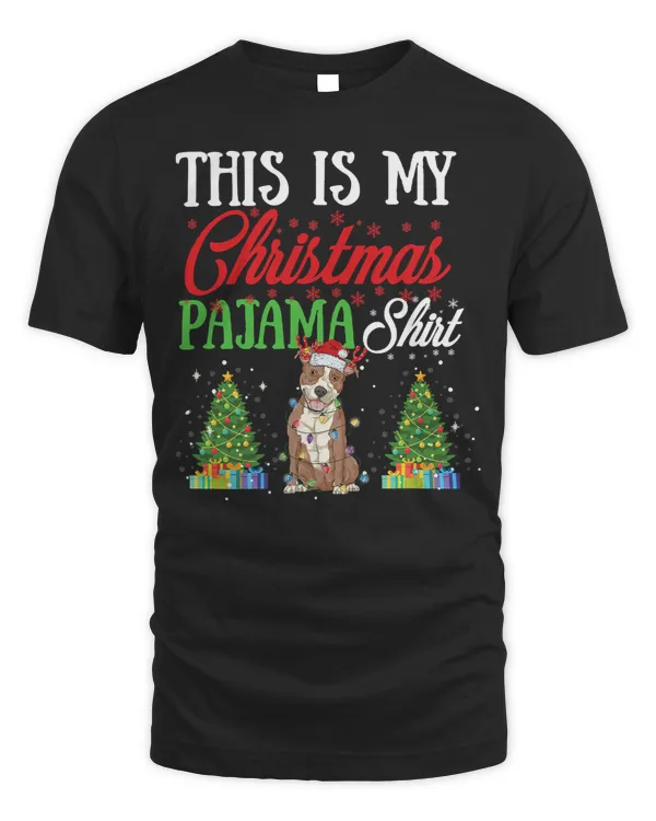 Bully Dog This Is My Christmas Pajama Pitbull Lover Dog 324 Pitbull Dog