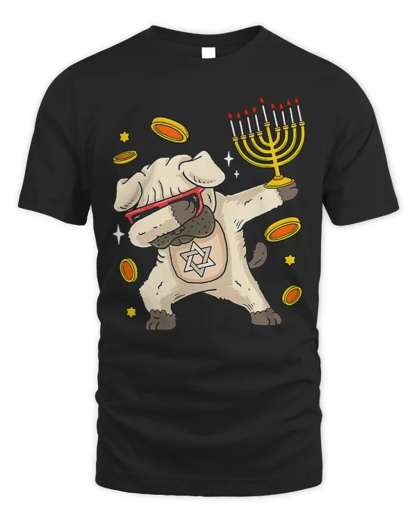 Pug Lover Funny Hanukkah Dabbing Chrismukkah Christmas Sweater 340 Pugs Dog