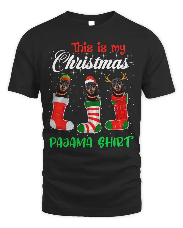 Wiener This Is My Christmas Pajama Puppy Lover 240 Dachshund Doxie
