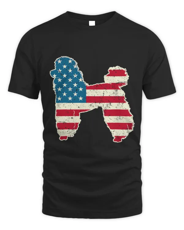Poodles th of July Men Women USA American Flag Dog Lover 2 Poodle dog