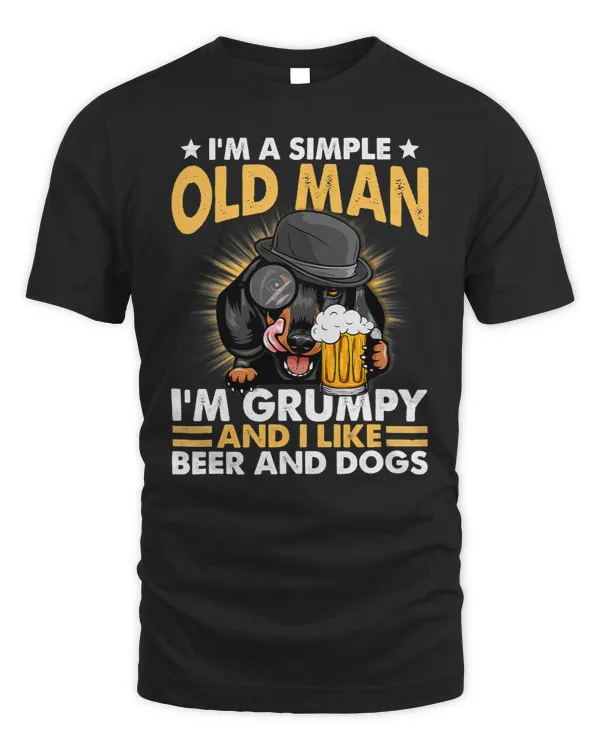 Wiener I’m A Simple Old Man I Like Beer And Dogs 56 Dachshund Doxie
