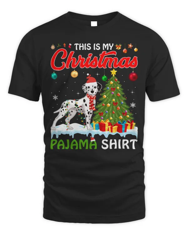 Dalmatian Christmas Lights Funny Hat Santa Xmas Dog 218 Dog Lover Dalmatians Dog