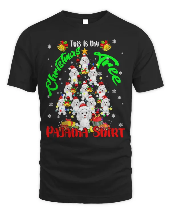 Poodles Xmas Tree Pajama Xmas Tree Santa Poodle Dog 114 Poodle dog