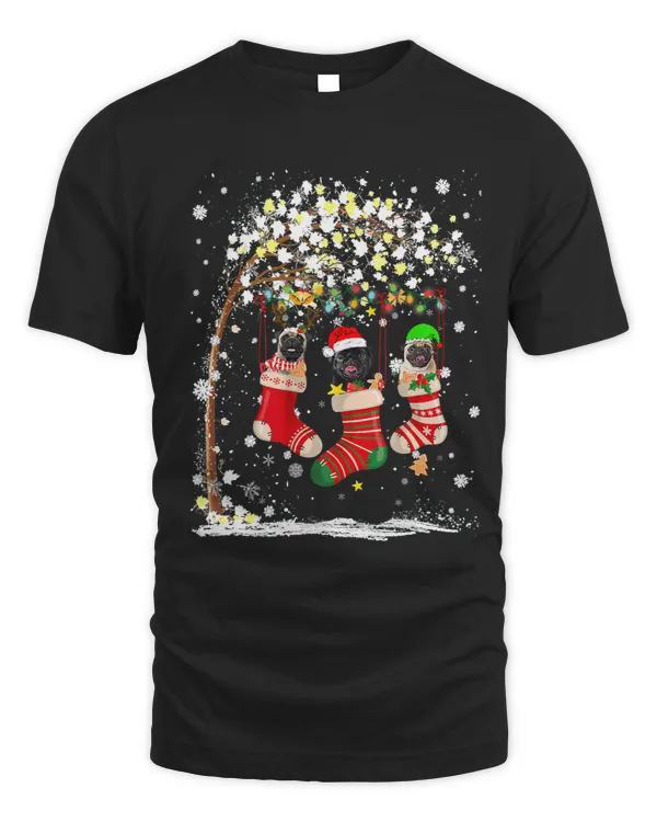 Pug Lover Funny Tree Christmas Lights Xmas Pajama 251 Pugs Dog