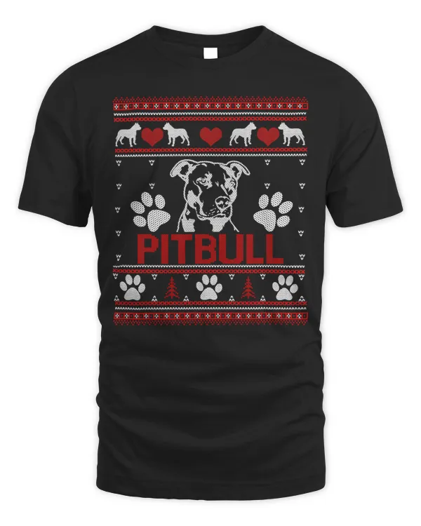 Bully Christmas Sweater Dog Breed Holiday Ugly Design 240 Pitbull Dog