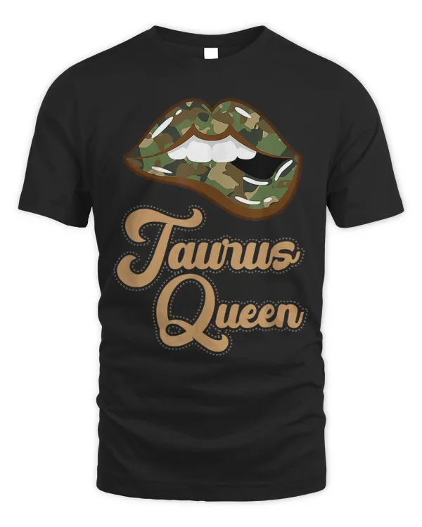 Camo Camouflage Kiss Lips Taurus Queen Women Zodiac