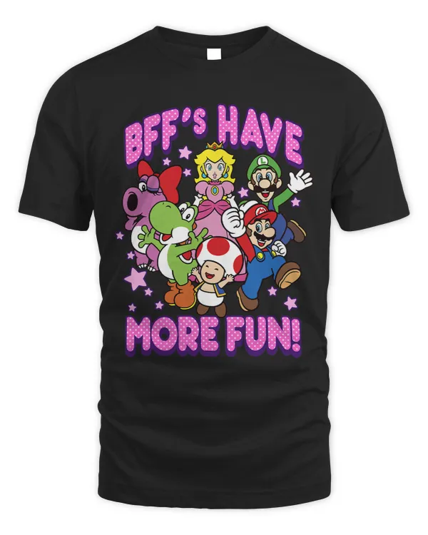 Super Mario BFFs Have More Fun Colorful Group Shot