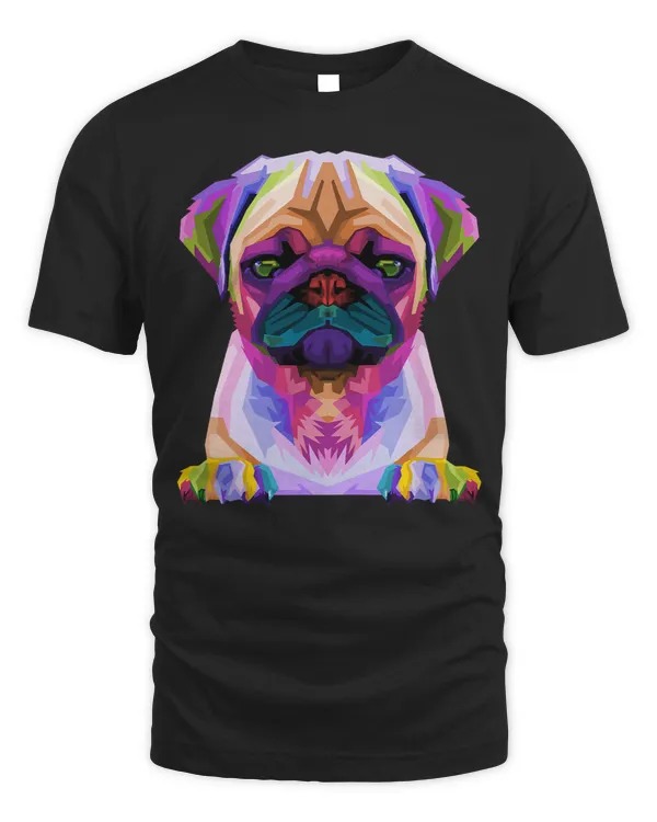 Pug Lover Pop Art Colorful Portrait Carlino for Dog Lovers 292 Pugs Dog