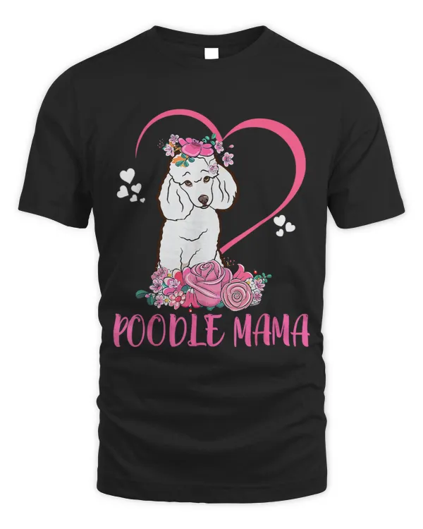 Poodles Mama Floral Heart 171 Poodle dog