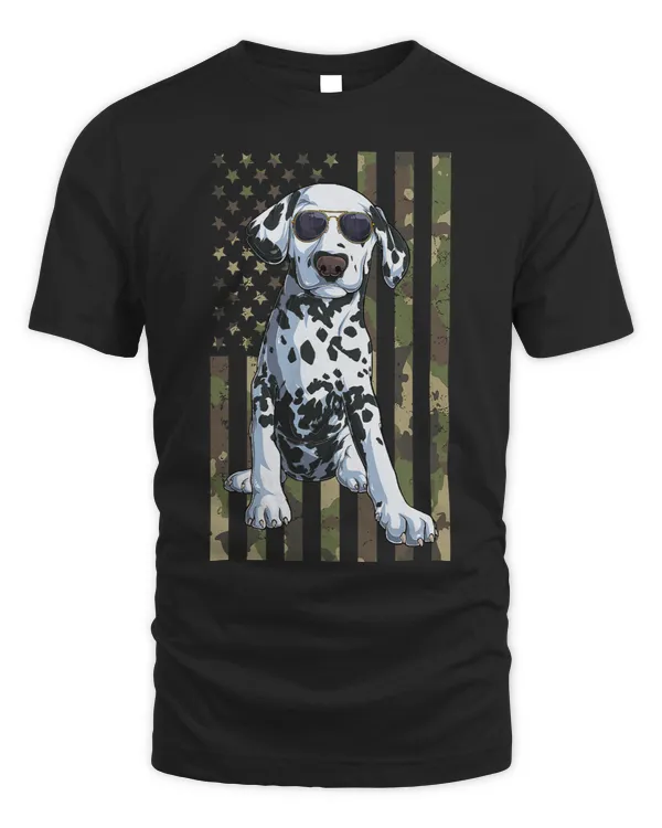 Funny Dalmatian Men Women Dalmation Dad Mom Camo USA Flag Dog Fun 202 Dalmatian Lover Dalmatians Dog