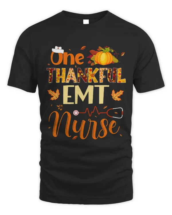 Nurse Thanksgiving Day One Thankful EMT Nurse Pumpkin