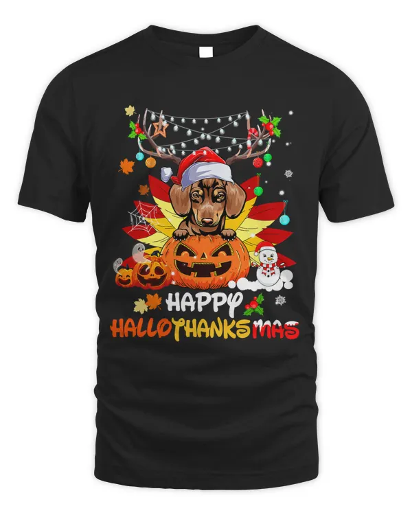 Wiener Halloween And Christmas Happy Hallothanksmas 277 Dachshund Doxie