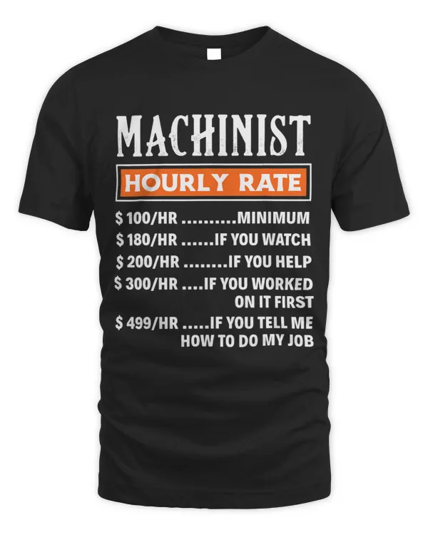 Machinist Houlry Rate Funny Men Women
