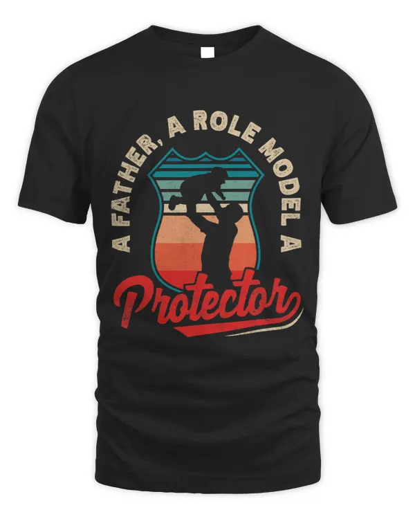 Father Role Model Protector Fathers Day Design Policeman