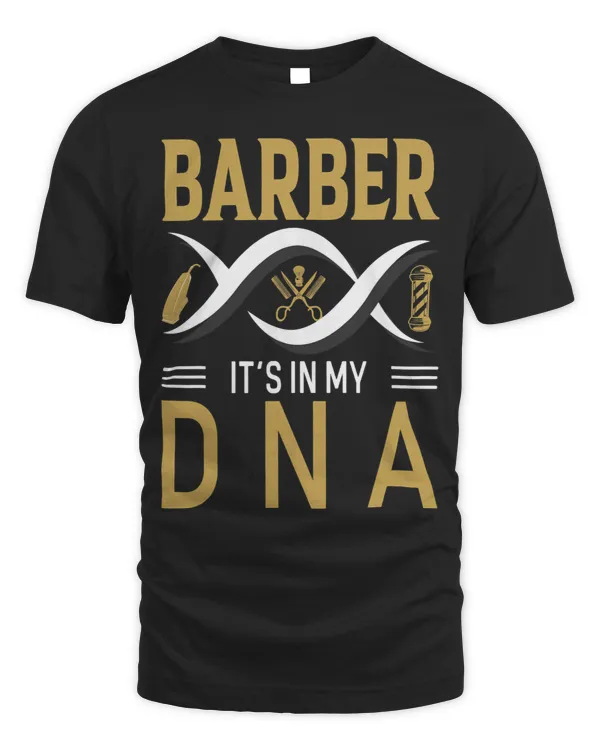 Funny Barbers Its My Dna Quote Hairstylist Hairdressers