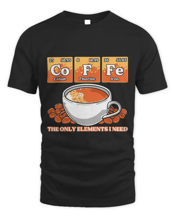 Funny Barista Scientist Coffee Periodic Table Of Elements