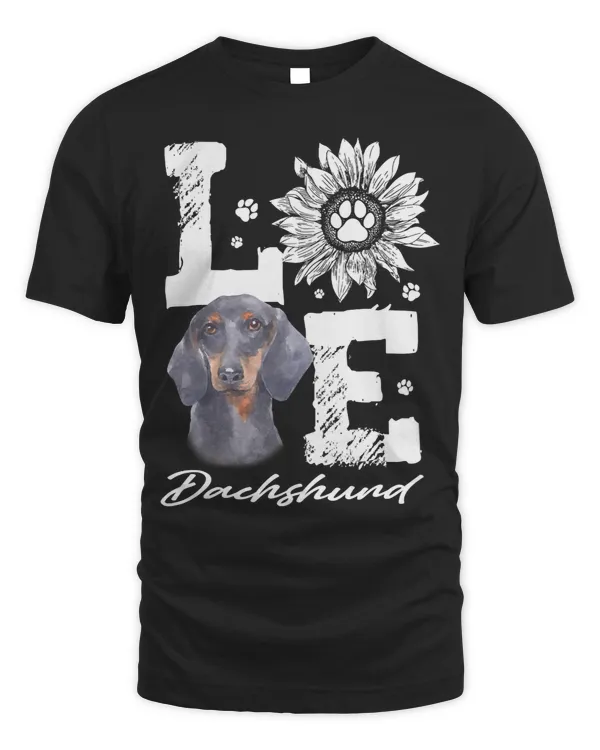 Wiener Love Funny Paw Sunflower Lover 87 Dachshund Doxie