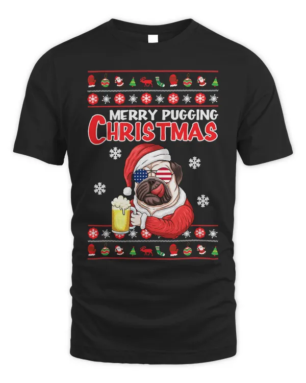 Pug Lover Merry Pugging Christmas Dog Santa Pug Xmas Boys Pugmas 46 Pugs Dog