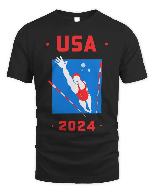 USA 2024 Summer Games Shirt American Sport 2024 Swimming