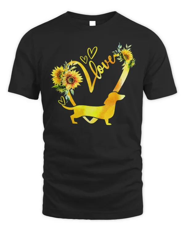 Wiener Love Dachshund Sunflower For Dog Lover 92 Dachshund Doxie