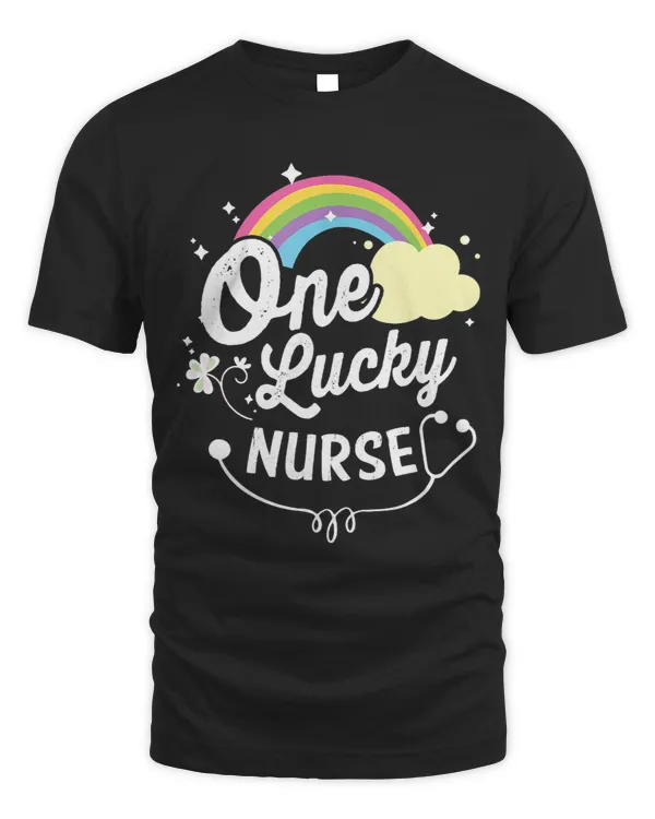 One Lucky Nurse Scrub RN ICU ER St Patricks Day Nurses Life