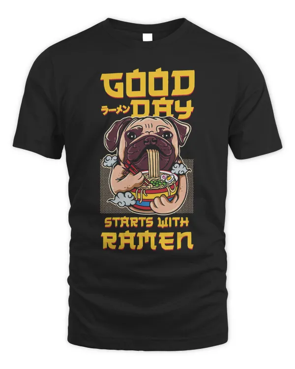 Pug Lover Ramen Noodle Bowl Love Japanese Kawaii Dog Pug Good Day 270 Pugs Dog