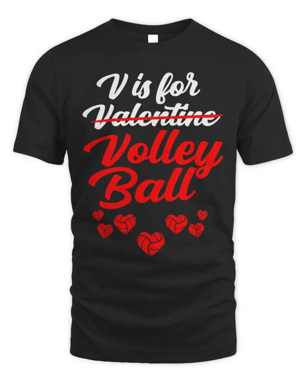 V Is For Volleyball Valentines Day Men Women