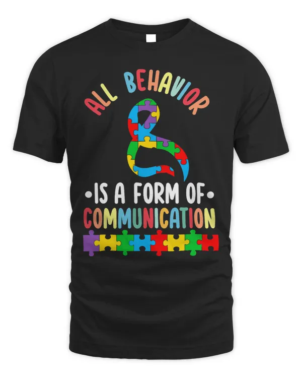 Behavior Is A Form Of Communication ADHD Autism Month Ribbon