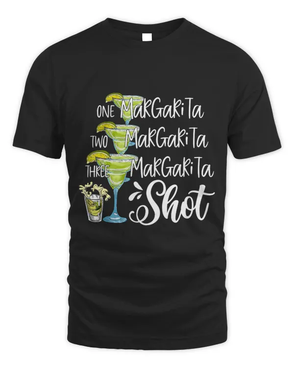 One Two Three Margarita Shot Lemon Drinking Funny Gift