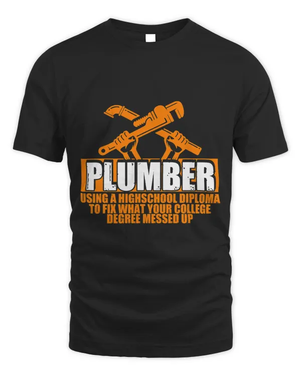 Plumber Using Highschool Diploma Tradesman Pipefitter
