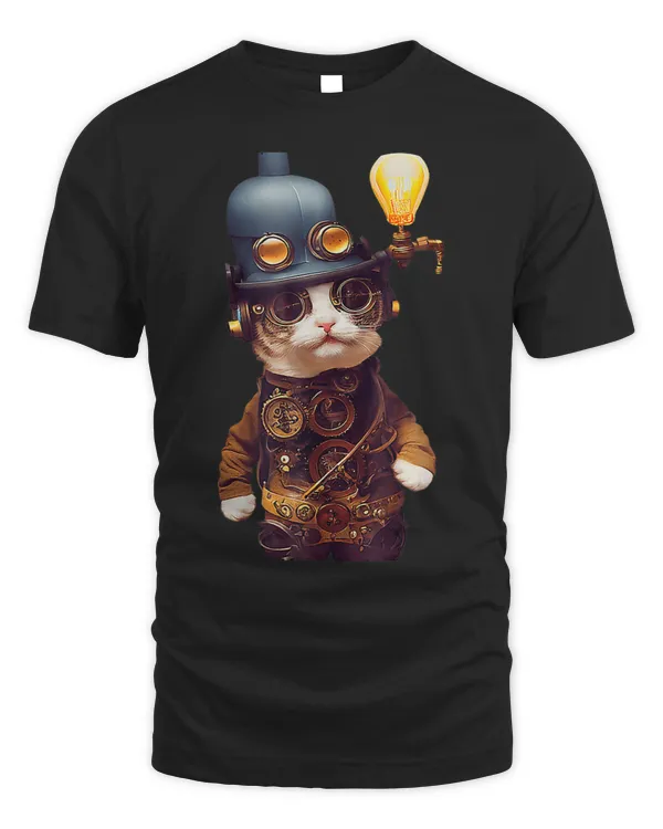 Iny Cute Adorable Cat Engineer Dressed In A Steam Sci Fi