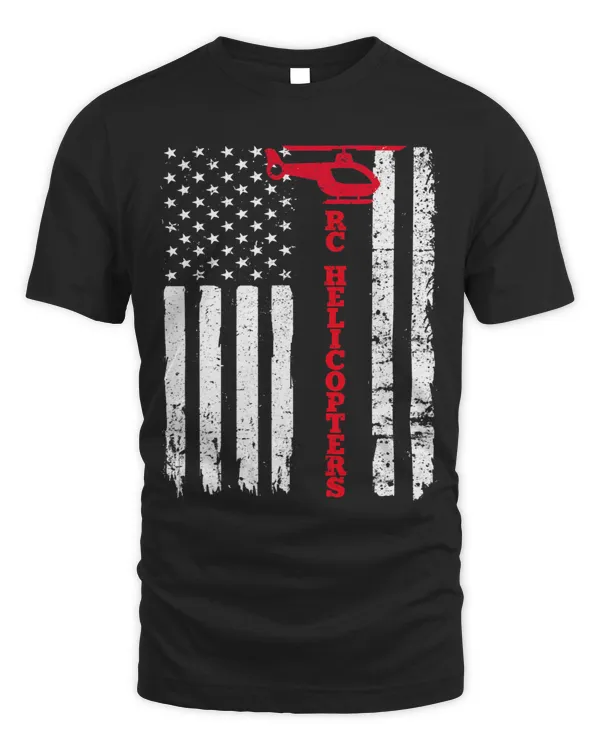 RC Helicopter Shirt USA American Flag Remote Model