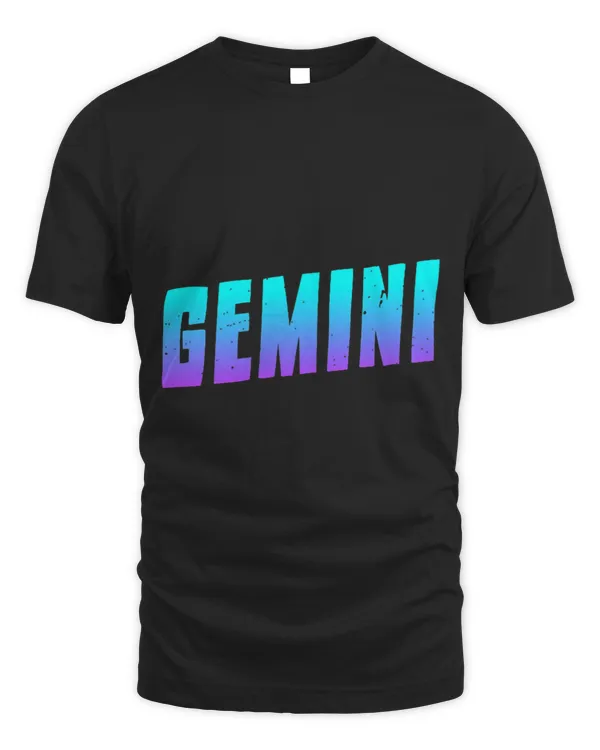 Gemini – Blue Purple Zodiac Sign Vintage Distressed