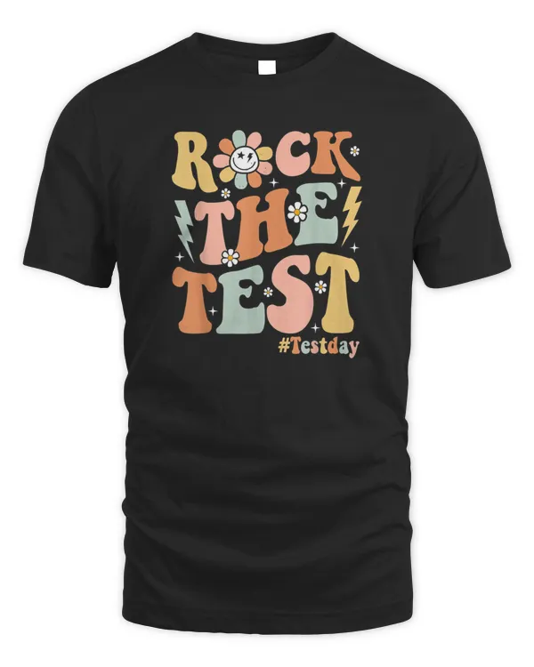 Rock The Test Testing Day Retro Motivational Teacher Student_1