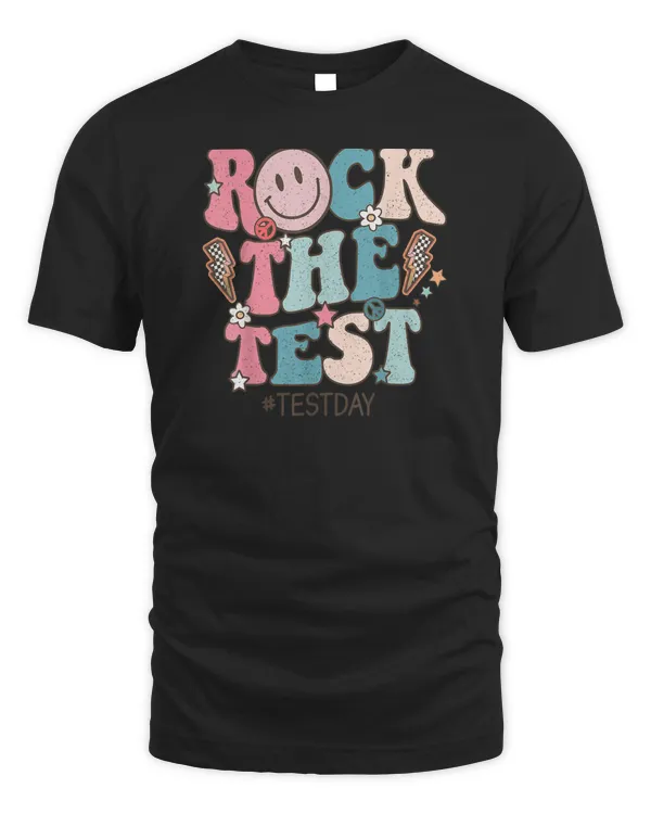 Rock The Test Testing Day Retro Motivational Teacher Student_4