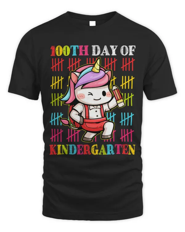 100th Day Of School Fun Unicorn Shirt For Boys Girls Gift