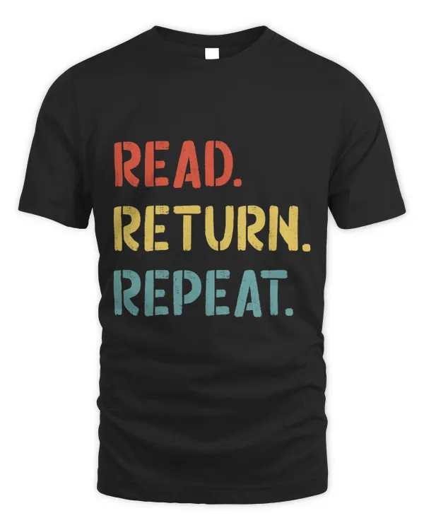 Cute Librarian Library Worker Gift Retro Read Return Repeat