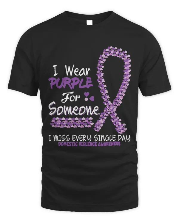 Wear Purple Domestic Violence Awareness Quote Tee Shirt Gift