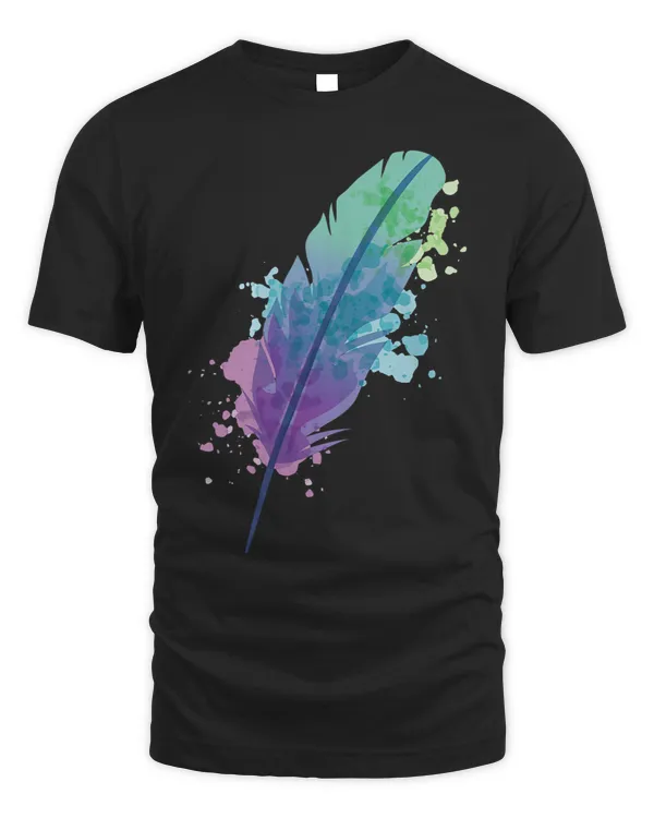 Womens Feather Watercolor Art Writing Poet Poetry Writer Gift
