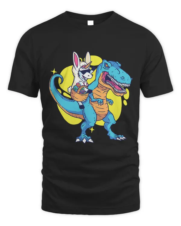 Happy Easter Spring Holliday Easter Egg Unicorn Dinosaur