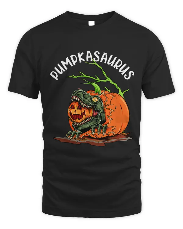 Pumpkasaurus Funny Halloween Scary Dinosaur With Pumpkin