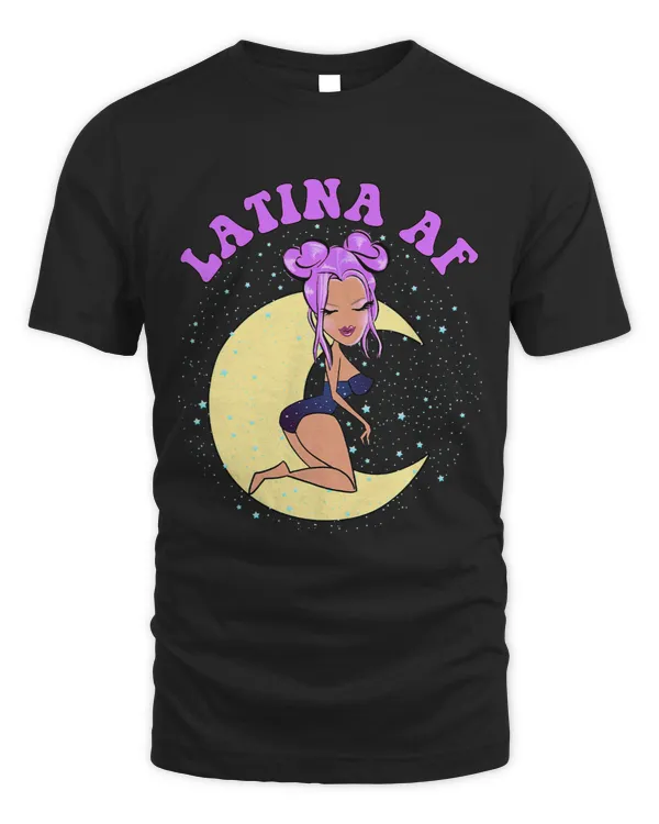 Latina AF TShirt Illustration Cute Drawing Moon Celestial