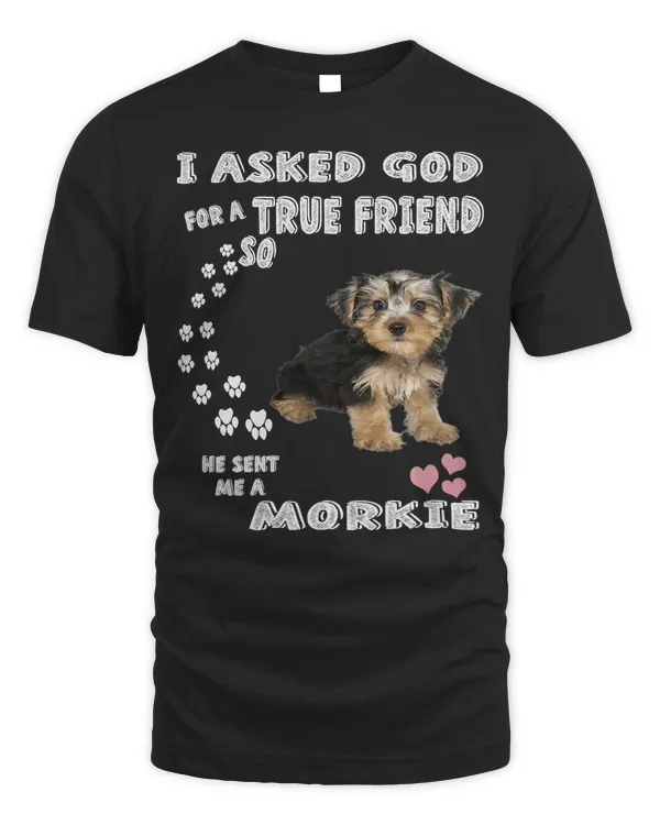 Cute Morkshire Terrier Dog Quote Mom Dad, Teacup Morkie Premium T-Shirt