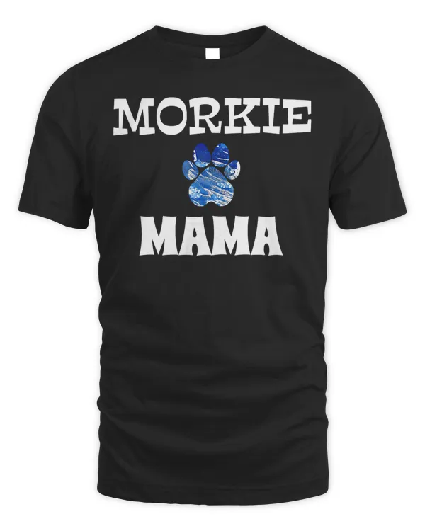 Dog Mom Shirt for the Morkie Mama  Paw Print Tee T-Shirt